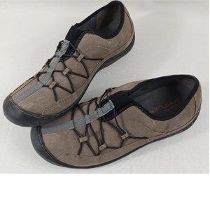 Clarks Springers Loafers Gray Suede Slip-Ons